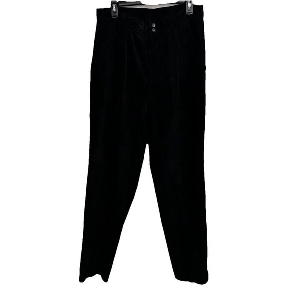 Vintage 80s Michael Hoban North Beach Suede Leather Pants Pleated High Waist 32 - Picture 1 of 11